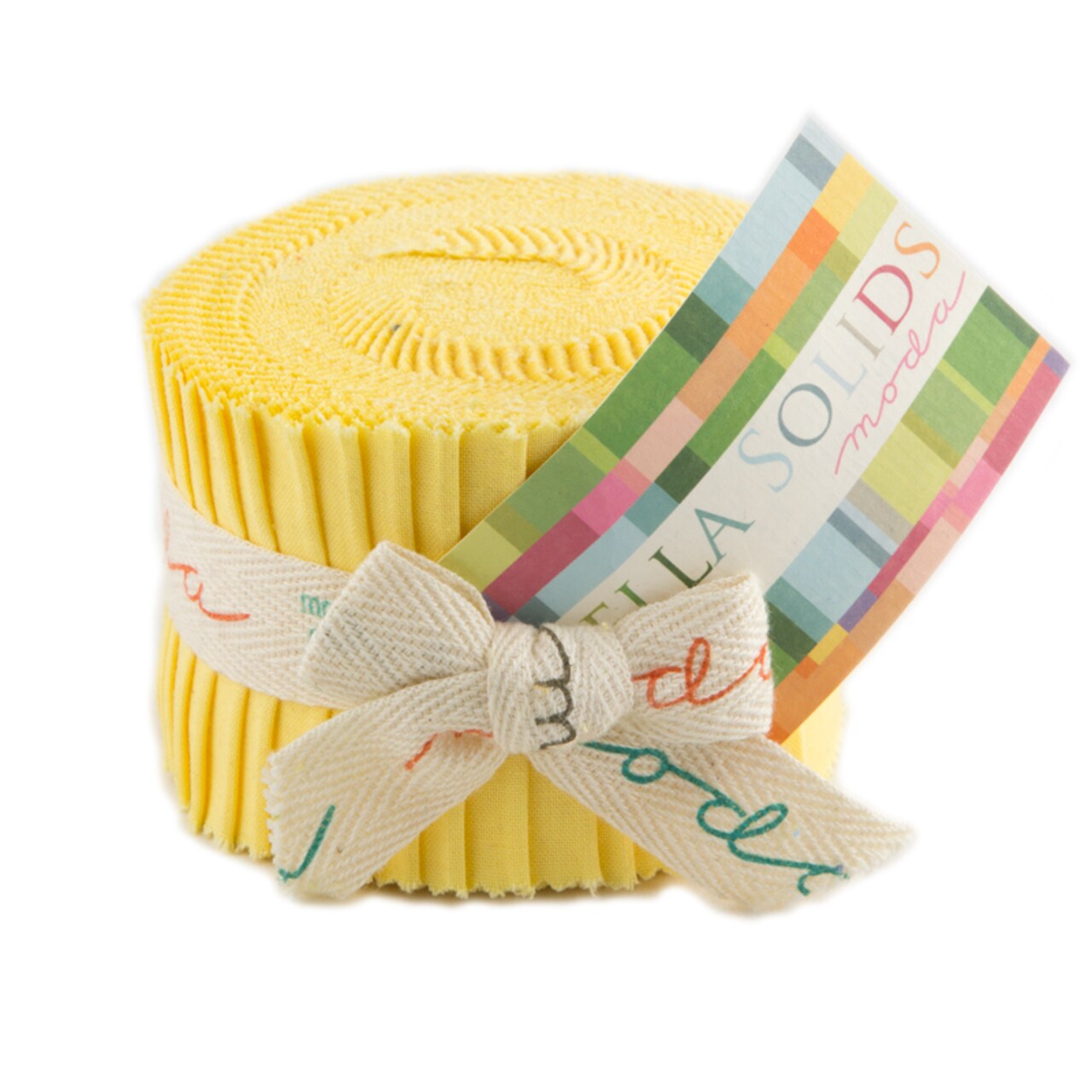Bella Solids 2.5" Strip Junior Roll (Junior Jelly Roll) in 30's Yellow by Moda for Moda (9900JJR 23)